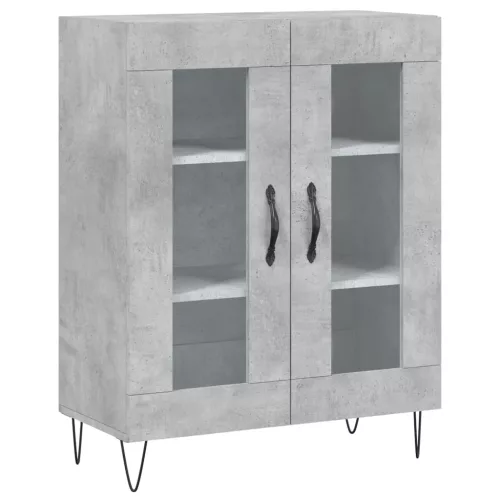  betonszürke szerelt fa magasszekrény 69,5 x 34 x 180 cm