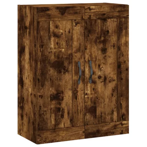  füstös tölgy színű szerelt fa magasszekrény 69,5 x 34 x 180 cm