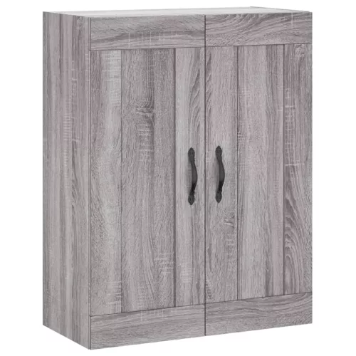  szürke sonoma szerelt fa magasszekrény 69,5 x 34 x 180 cm
