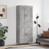  betonszürke szerelt fa magasszekrény 69,5 x 34 x 180 cm