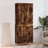  füstös tölgy színű szerelt fa magasszekrény 69,5 x 34 x 180 cm