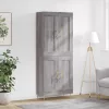  szürke sonoma szerelt fa magasszekrény 69,5 x 34 x 180 cm