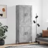  betonszürke szerelt fa magasszekrény 69,5 x 34 x 180 cm