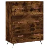  füstös tölgy színű szerelt fa magasszekrény 69,5 x 34 x 180 cm