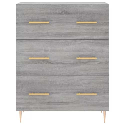  szürke sonoma szerelt fa magasszekrény 69,5 x 34 x 180 cm