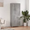  szürke sonoma szerelt fa magasszekrény 69,5 x 34 x 180 cm