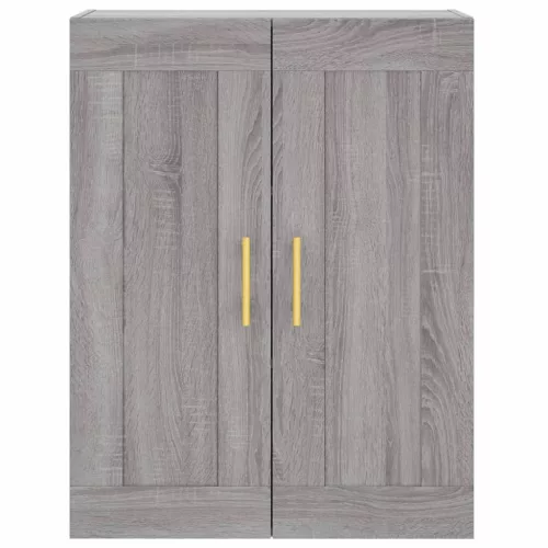  szürke sonoma szerelt fa magasszekrény 69,5 x 34 x 180 cm
