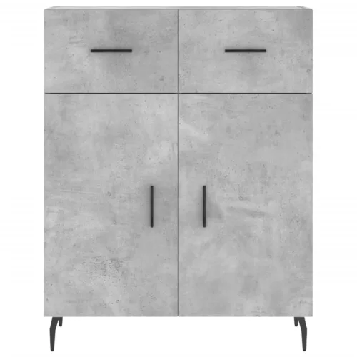  betonszürke szerelt fa magasszekrény 69,5 x 34 x 180 cm