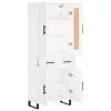  fehér szerelt fa magasszekrény 69,5 x 34 x 180 cm