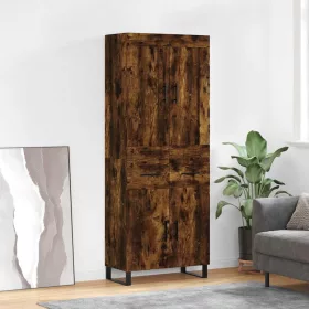    füstös tölgy színű szerelt fa magasszekrény 69,5 x 34 x 180 cm