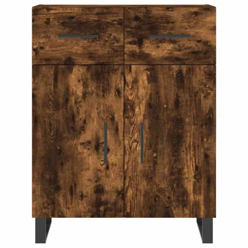  füstös tölgy színű szerelt fa magasszekrény 69,5 x 34 x 180 cm
