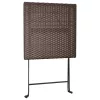  3 részes barna összecsukható polyrattan bisztrószett