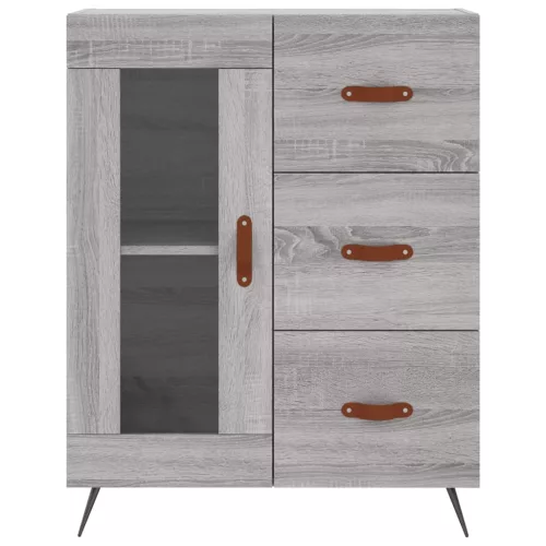  szürke sonoma szerelt fa magasszekrény 69,5 x 34 x 180 cm