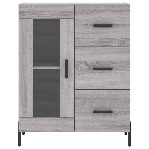  szürke sonoma szerelt fa magasszekrény 69,5 x 34 x 180 cm