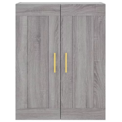  szürke sonoma szerelt fa magasszekrény 69,5 x 34 x 180 cm