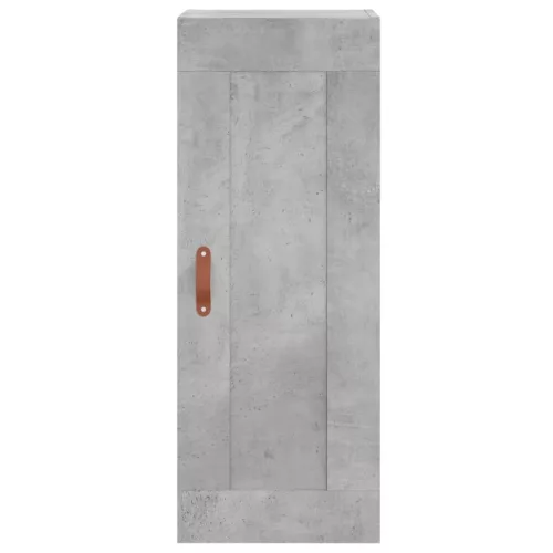  betonszürke szerelt fa magasszekrény 34,5x34x180 cm