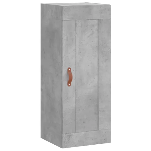  betonszürke szerelt fa magasszekrény 34,5x34x180 cm