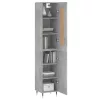  betonszürke szerelt fa magasszekrény 34,5x34x180 cm