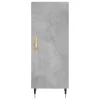  betonszürke szerelt fa magasszekrény 34,5x34x180 cm