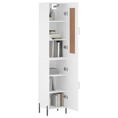  fehér szerelt fa magasszekrény 34,5x34x180 cm