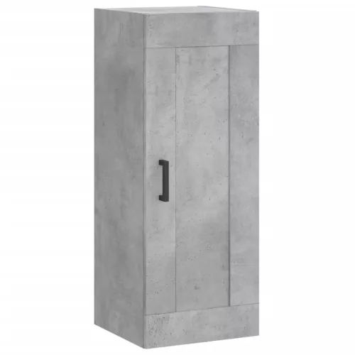  betonszürke szerelt fa magasszekrény 34,5x34x180 cm