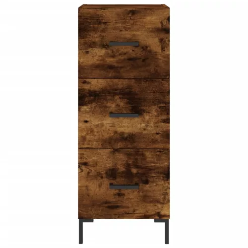  füstös tölgy színű szerelt fa magasszekrény 34,5x34x180 cm