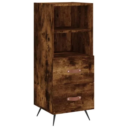  füstös tölgy színű szerelt fa magasszekrény 34,5x34x180 cm