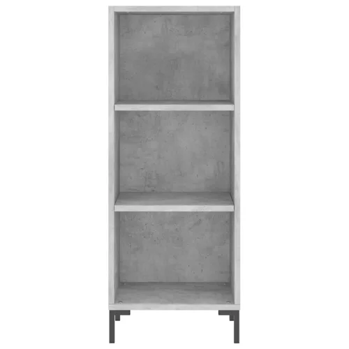  betonszürke szerelt fa magasszekrény 34,5x34x180 cm