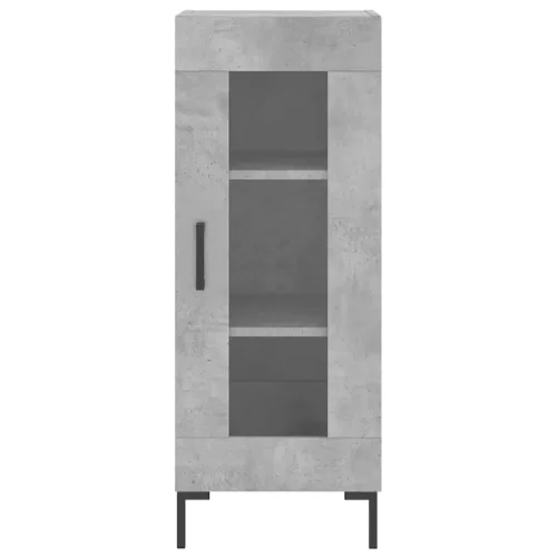  betonszürke szerelt fa magasszekrény 34,5x34x180 cm