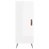  magasfényű fehér szerelt fa magasszekrény 34,5 x 34 x 180 cm