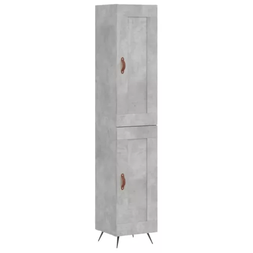  betonszürke szerelt fa magasszekrény 34,5x34x180 cm