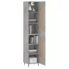  betonszürke szerelt fa magasszekrény 34,5x34x180 cm
