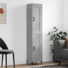  betonszürke szerelt fa magasszekrény 34,5x34x180 cm