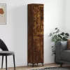  füstös tölgy színű szerelt fa magasszekrény 34,5x34x180 cm