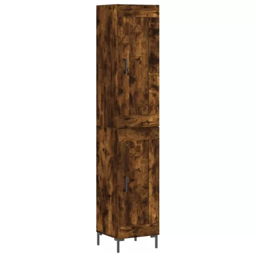 füstös tölgy színű szerelt fa magasszekrény 34,5x34x180 cm