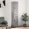  szürke sonoma szerelt fa magasszekrény 34,5 x 34 x 180 cm