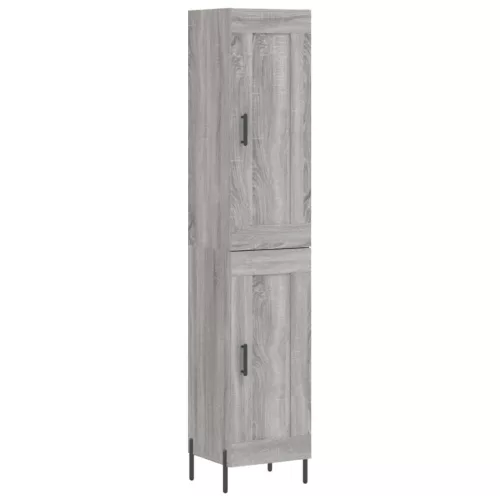  szürke sonoma szerelt fa magasszekrény 34,5 x 34 x 180 cm