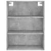  betonszürke szerelt fa magasszekrény 69,5 x 34 x 180 cm