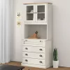  VIGO fehér tömör fenyőfa magasszekrény 80x40x176 cm