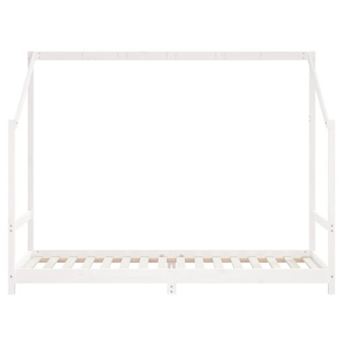  fehér tömör fenyőfa gyerekágykeret 2 x (80 x 200) cm