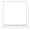  fehér tömör fenyőfa gyerekágykeret 2 x (70 x 140) cm