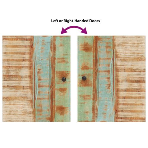  5 részes tömör újrahasznosított fa fürdőszobai bútorgarnitúra