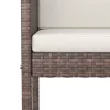  9 részes barna polyrattan kerti bárszett párnákkal