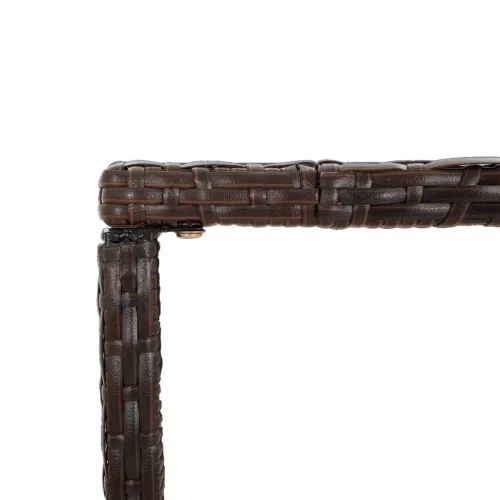  9 részes barna polyrattan kerti bárszett párnákkal