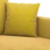  3 részes sárga bársony ülőgarnitúra párnákkal