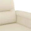  3 részes krémszínű műbőr ülőgarnitúra párnákkal