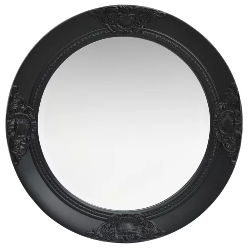  fekete barokk stílusú fali tükör 50 cm