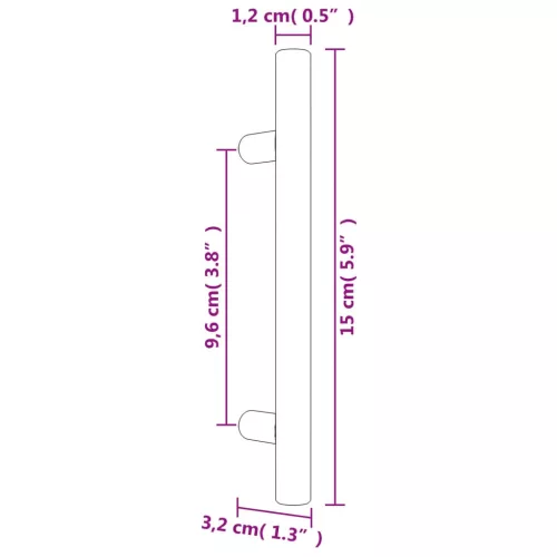  20 db ezüst rozsdamentes acél szekrényfogantyú 96 mm