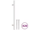 20 db ezüst rozsdamentes acél szekrényfogantyú 160 mm