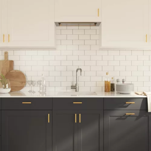  20 db aranyszínű rozsdamentes acél szekrényfogantyú 64 mm